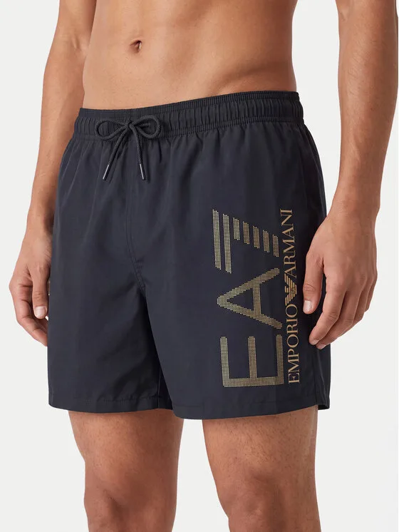 EA7 Emporio Armani Плувни шорти 7M002001 AF14497 MC004 Черен Regular Fit – Мъжки бански