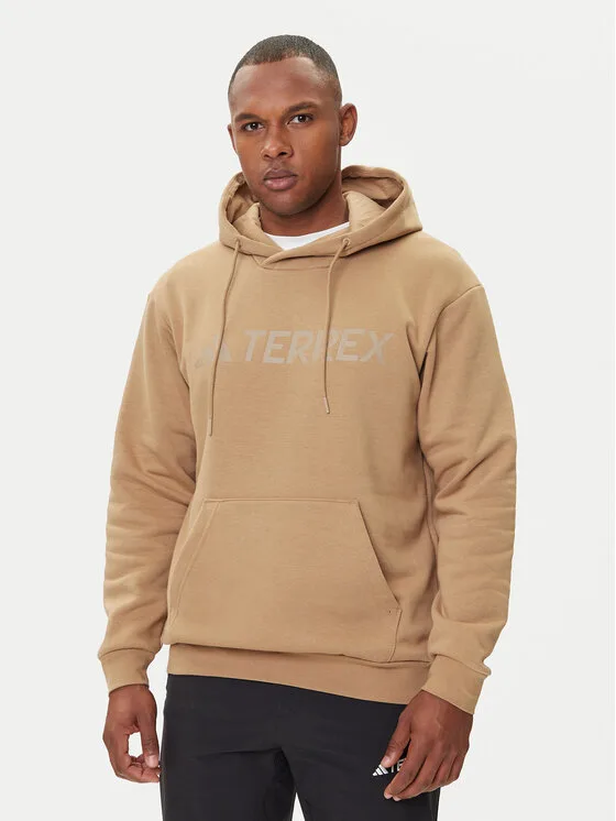 Мъжки суитшърт adidas Terrex Large Logo бежов – Мъжки суитшърти без цип