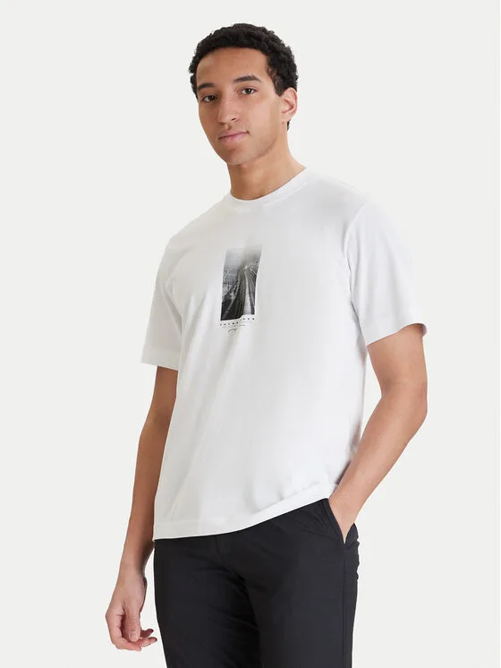 Jack & Jones Тишърт Fusion 12289870 Бял Relaxed Fit – Мъжки тениски