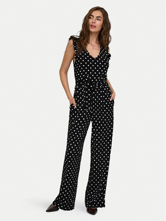 ONLY Гащеризон Tina 15374983 Черен Regular Fit – Дамски гащеризони