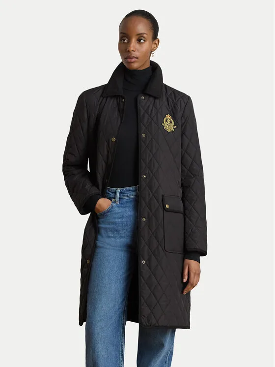 Дамско яке LAUREN RALPH LAUREN Crested 3/4 Quilt черно – Черен – Дамски преходни якета