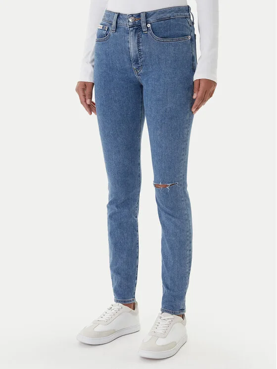 Calvin Klein Jeans Дънки LV047E616G Син Skinny Fit – Дамски skinny дънки
