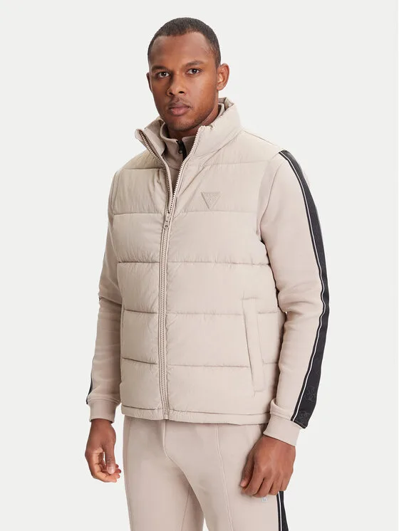 Guess Елек Z5YL08 WGTN0 Бежов Regular Fit – Мъжки елеци