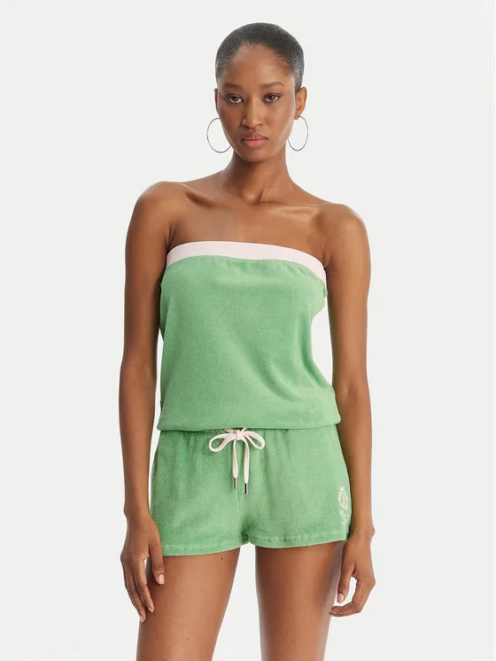 Juicy Couture Гащеризон Applique Terry JCWFP126316 Зелен Regular Fit – Дамски гащеризони