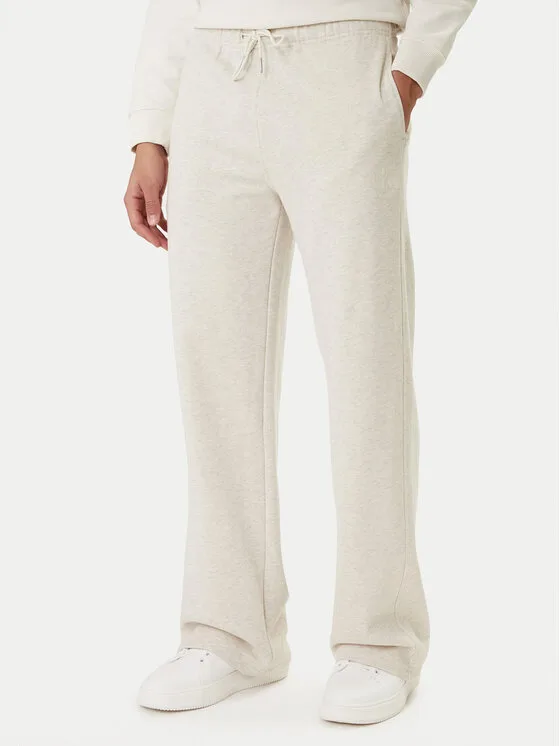 Calvin Klein Jeans Долнище анцуг Embossed Monologo LV047F206G Бежов Wide Leg – Мъжки спортни панталони