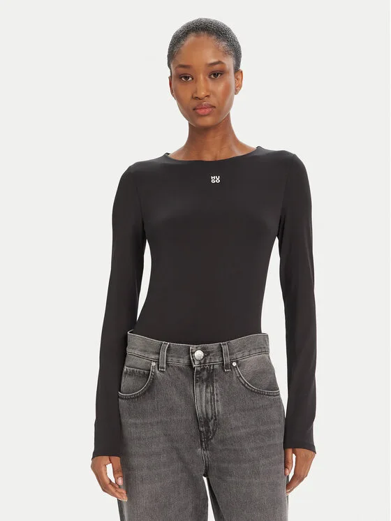 HUGO Блуза Dasiia 50545208 Черен Slim Fit – Дамски блузи