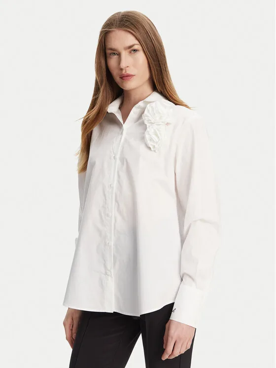 KARL LAGERFELD Риза A2W11011 Бял Regular Fit – Дамски ежедневни ризи