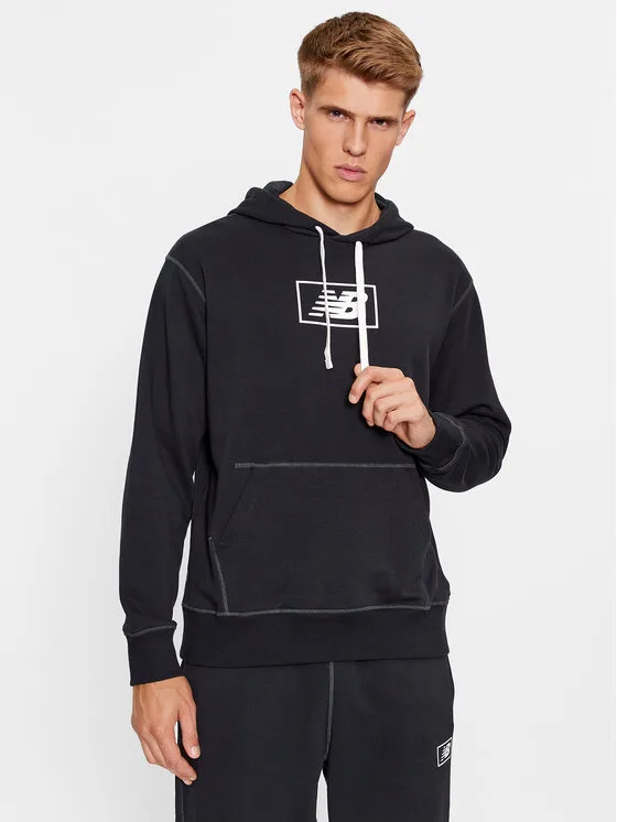 New Balance Суитшърт NB Essentials Hoodie MT33508 Черен Regular Fit – Мъжки суитшърти без цип