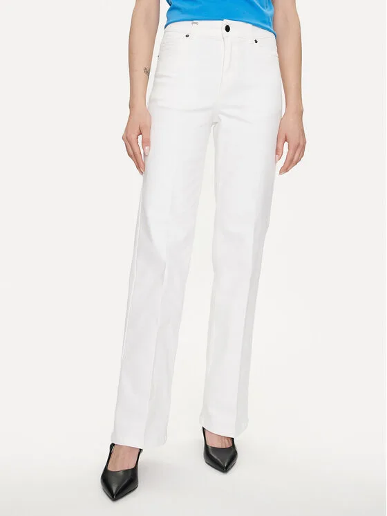 United Colors Of Benetton Дънки 49FWDE01S Бял Flare Fit – Дамски wide leg дънки