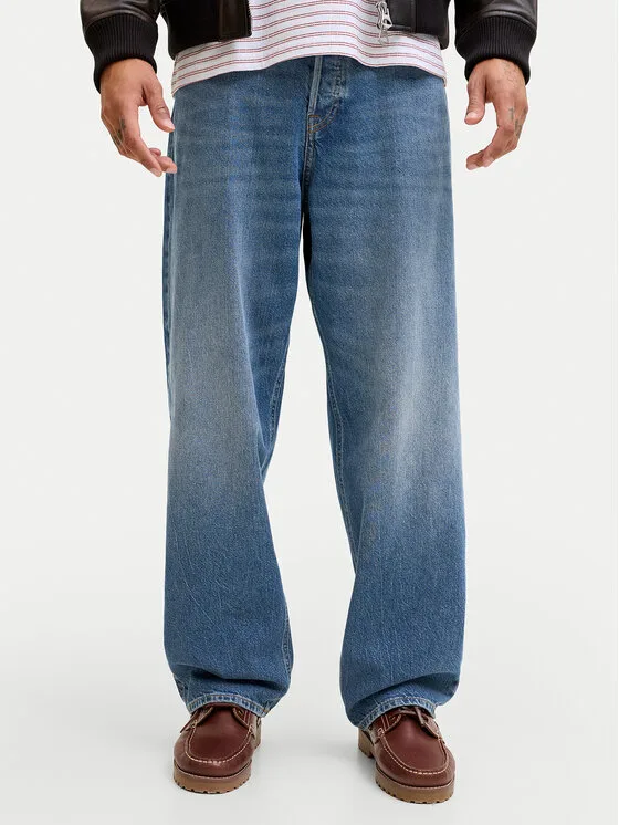 Jack & Jones Дънки Eddie 12290185 Син Baggy Fit – Мъжки loose дънки
