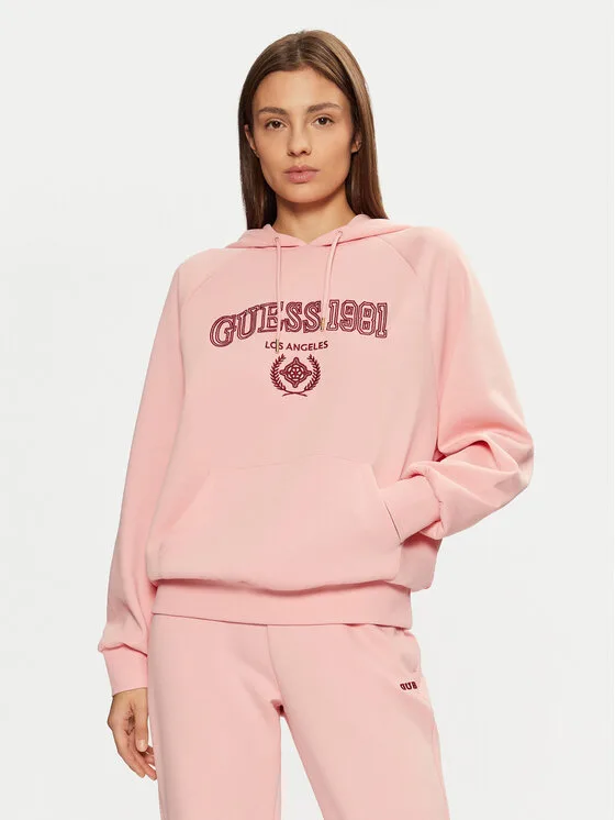 Guess Суитшърт V5RQ02 KCLD1 Розов Regular Fit – Дамски суитшърти без цип