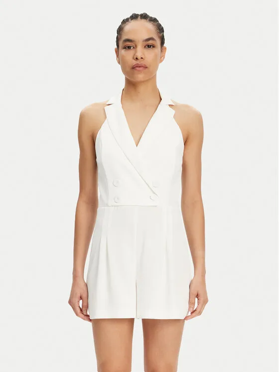 Patrizia Pepe Гащеризон 2T0088 A411 Бял Regular Fit – Дамски гащеризони