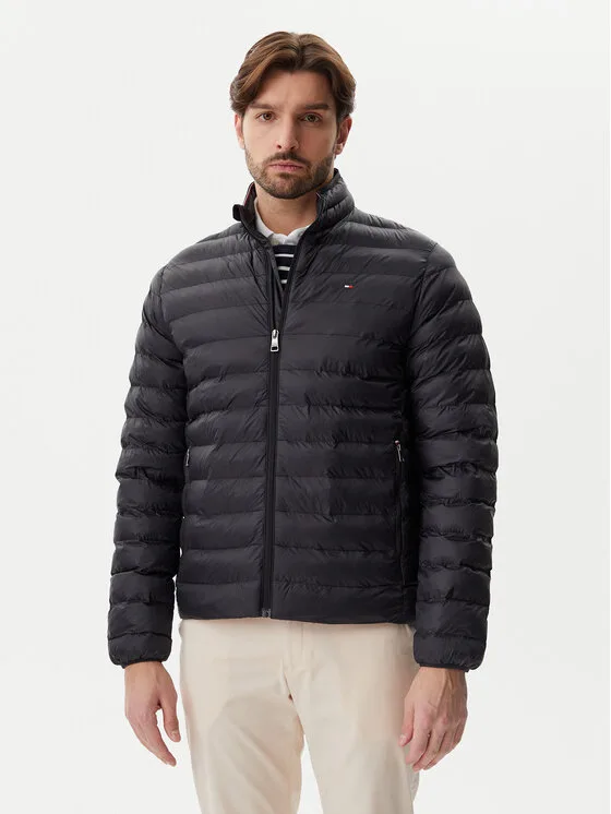 Tommy Hilfiger Преходно яке Core Packable MW0MW39990 Черен Regular Fit – Мъжки преходни якета
