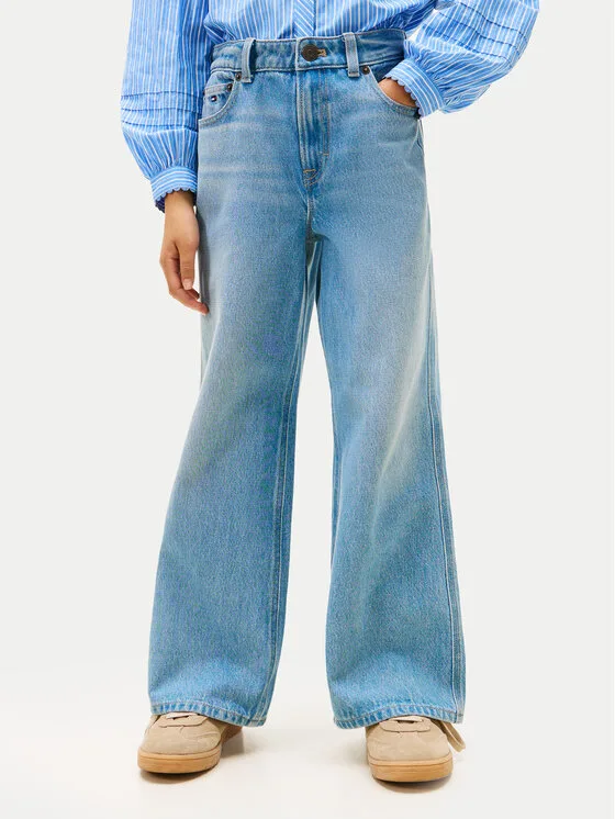 Tommy Hilfiger Дънки KG0KG08963 Син Wide Leg – Детски дънки