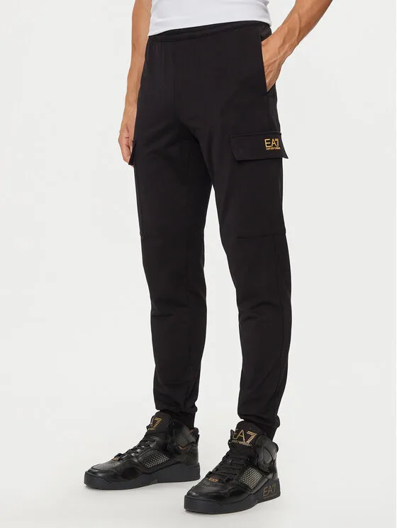 EA7 Emporio Armani Долнище анцуг 8NPP67 PJVRZ 0208 Черен Regular Fit – Мъжки спортни панталони