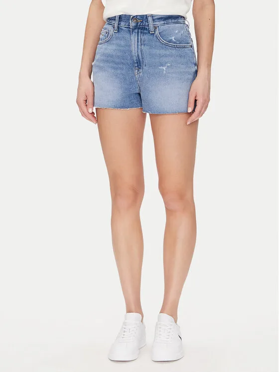 Tommy Jeans Дънкови шорти Hot Pant Bi8036 DW0DW20575 Син Regular Fit – Дамски дънкови шорти
