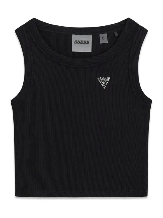 Guess топ J6GI36 K8RT2 Черен Slim Fit – Детски топове