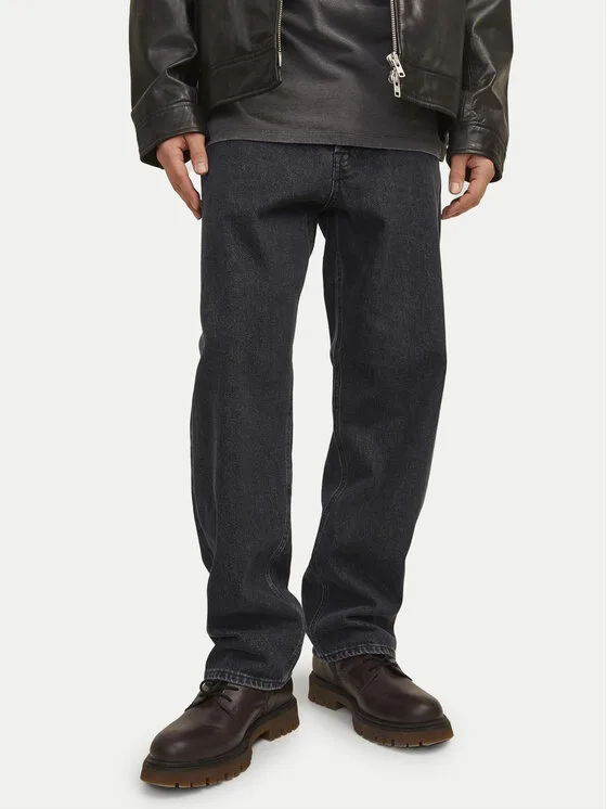 Jack & Jones Дънки Eddie 12252764 Черен Loose Fit – Мъжки loose дънки