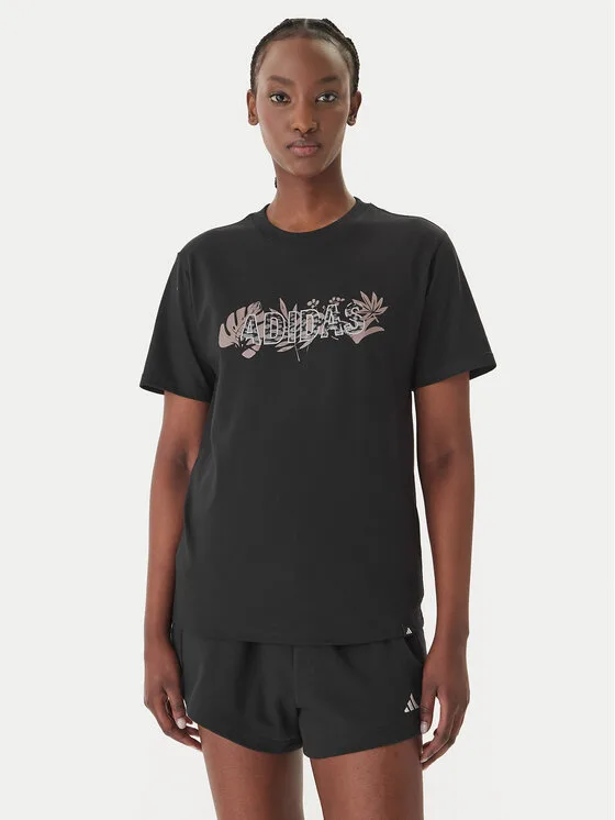 adidas Тишърт Animal Graphic KB7147 Черен Regular Fit – Дамски тениски