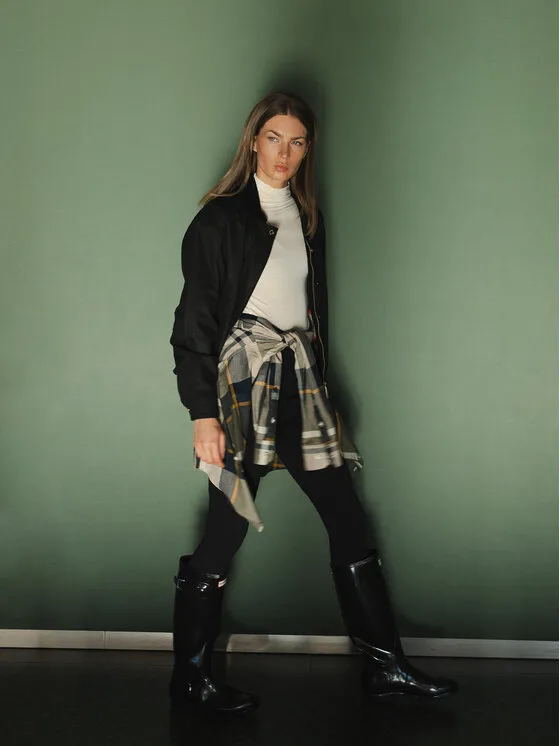 Hunter Преходно яке Leith HARW0065251 Черен Oversize – Дамски преходни якета