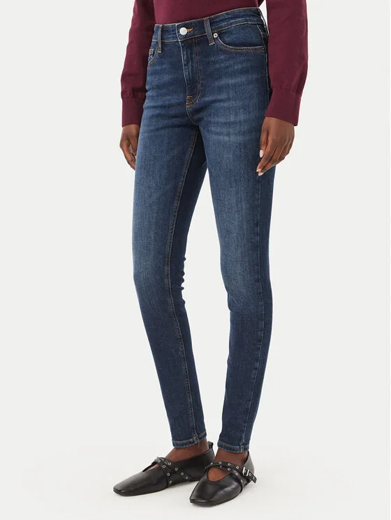 Tommy Jeans Дънки Nora DW0DW23192 Тъмносин Skinny Fit – Дамски skinny дънки