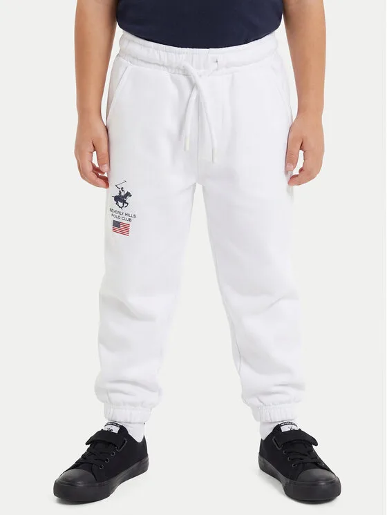 Beverly Hills Polo Club Долнище анцуг P-SS26B-TF0033K Бял Regular Fit – Мъжки спортни панталони