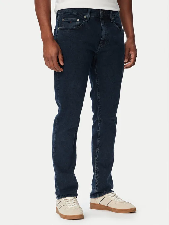 Tommy Jeans Дънки Scanton DM0DM21213 Тъмносин Slim Fit – Мъжки slim дънки