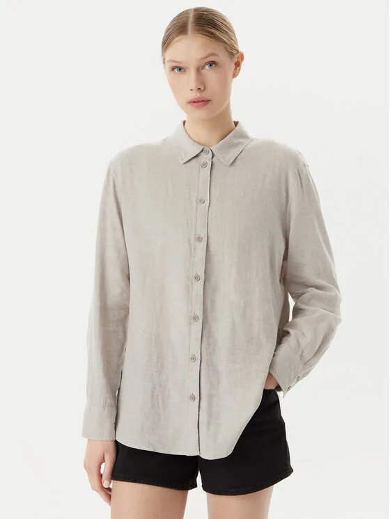 Vero Moda Риза Linn 10305085 Сив Relaxed Fit – Дамски ежедневни ризи