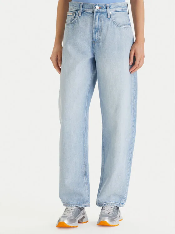Дамски дънки Calvin Klein Jeans LV047F684G сини – Дамски boyfriend дънки
