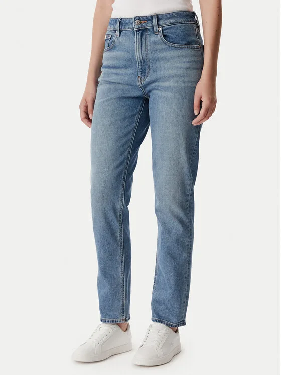 Дамски дънки Calvin Klein Jeans LV047F951G сини – Дамски boyfriend дънки
