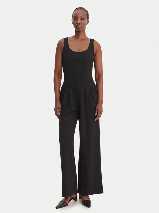 Calvin Klein Гащеризон LV044F021G Черен Regular Fit – Дамски гащеризони