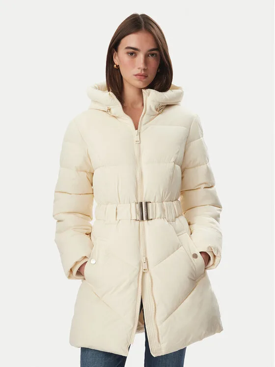 Дамско зимно яке Guess W6BL50 W4144 кремаво – Дамски зимни якета