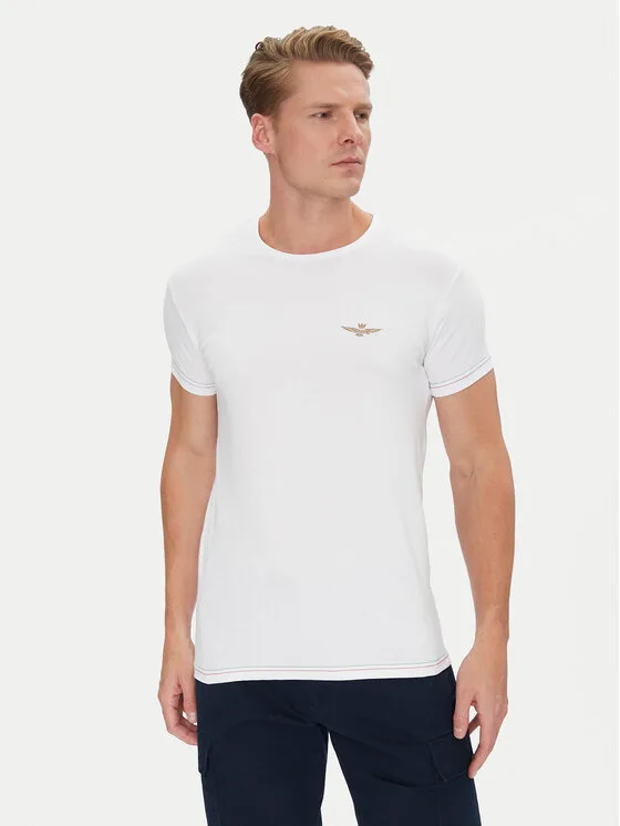 Aeronautica Militare Тишърт AM1UTI003 Бял Regular Fit – Мъжки тениски