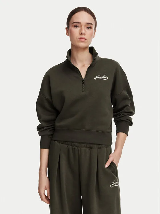Дамски суитшърт Under Armour Ua Rival Varsity кафяв – Дамски суитшърти без цип
