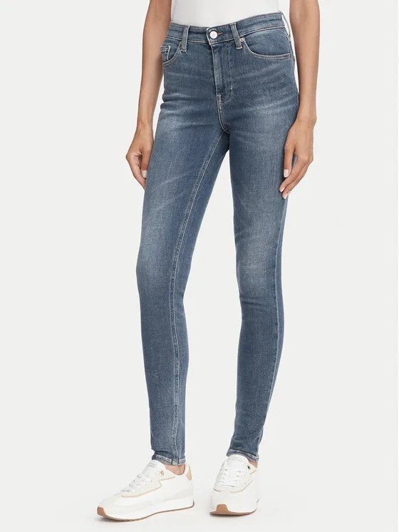 Дамски дънки Tommy Jeans Nora DW0DW23086 сини – Дамски skinny дънки