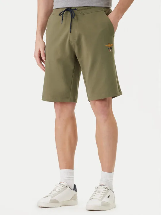 Aeronautica Militare Спортни шорти 261BF0032UF00674 Зелен Regular Fit – Мъжки спортни къси панталони
