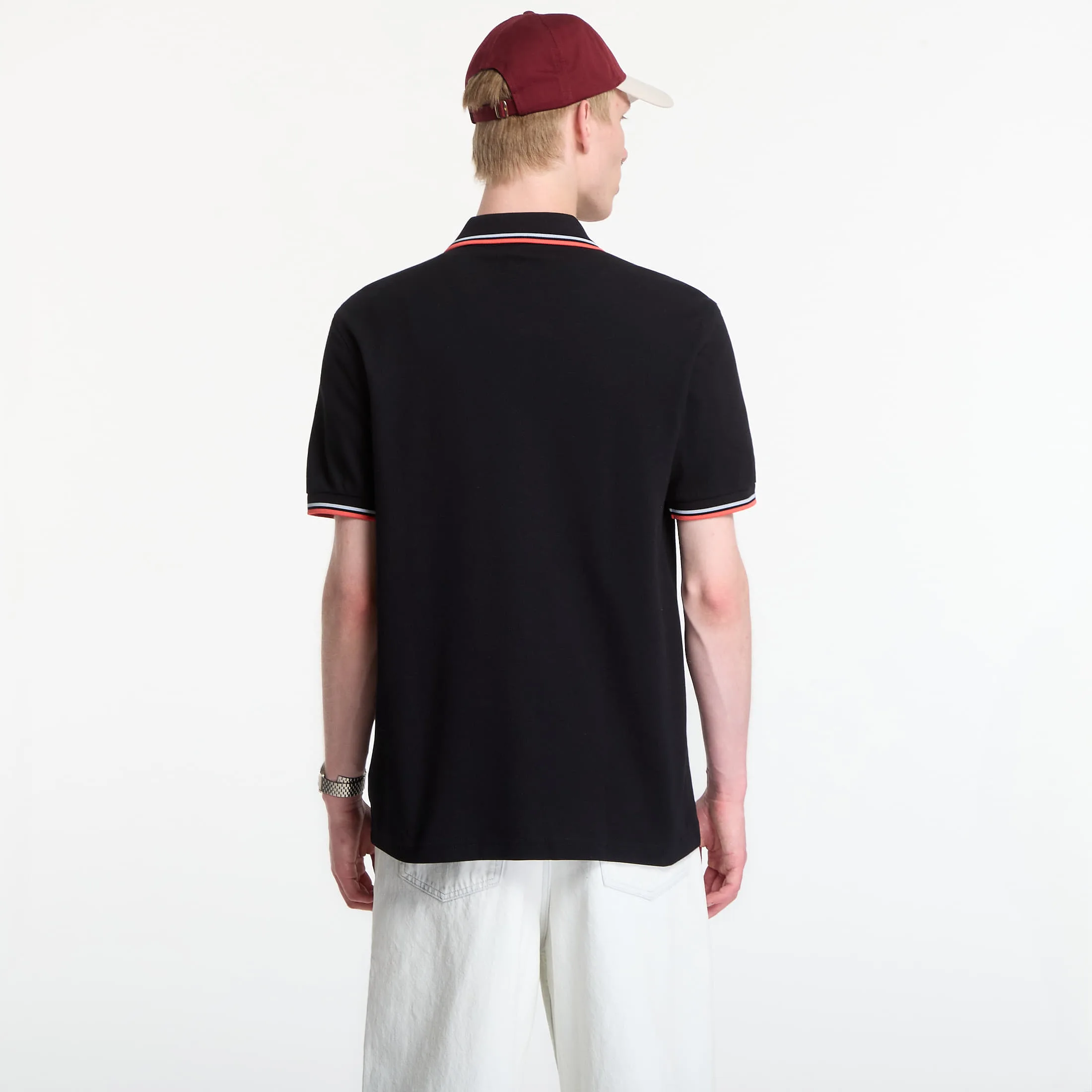 Тениска Fred Perry Twin Tipped Fred Perry Shirt Black M – Мъжки тениски