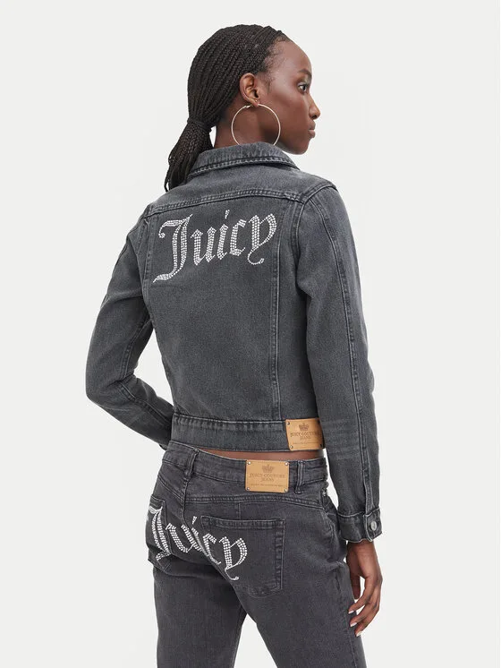 Juicy Couture Дънково яке JCDIJ126957 Сив Regular Fit – Дамски дънкови якета