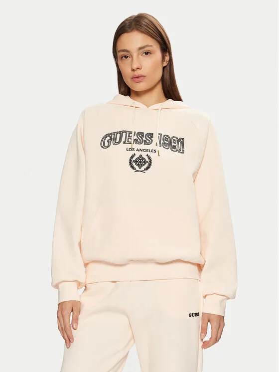 Guess Суитшърт V5RQ02 KCLD1 Екрю Regular Fit – Кремав – Дамски суитшърти без цип