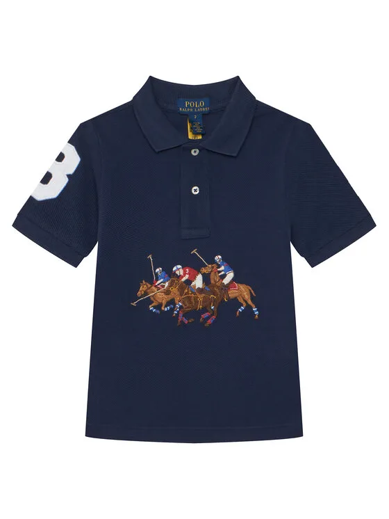 Polo Ralph Lauren Тениска с яка и копчета 322A95752001 Тъмносин Regular Fit – Мъжки поло тениски