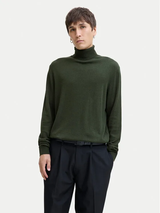 Jack & Jones Поло Emil 12157417 Зелен Regular Fit – Мъжки пуловери и жилетки