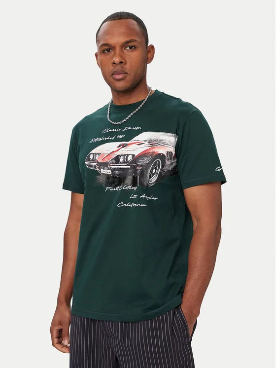 Guess Тишърт M6YI45 K4231 Тъмнозелен Regular Fit – Мъжки тениски