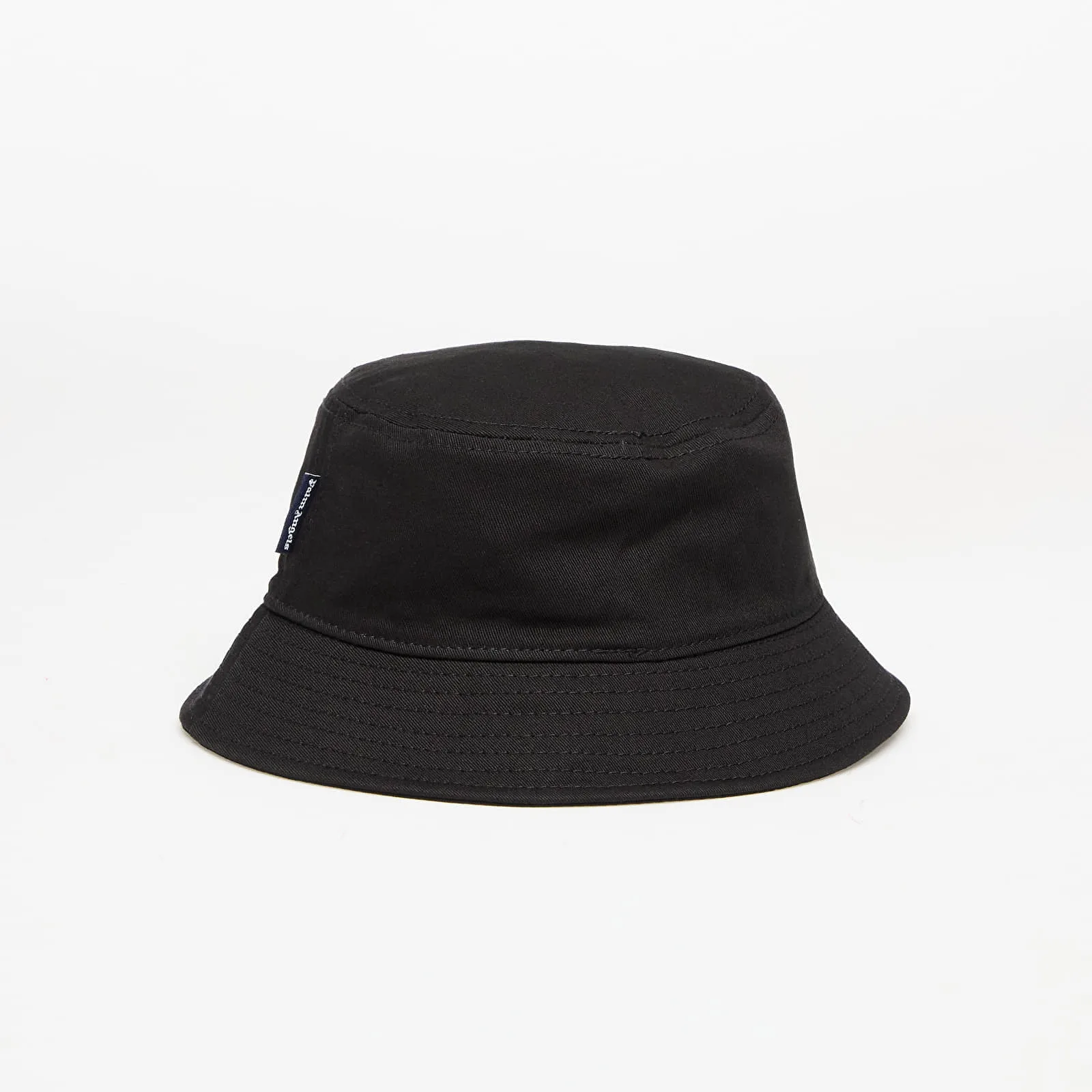 Детска бъкет шапка Palm Angels Kids Logo черна/кремава – Black|Off White – Бъкет шапки