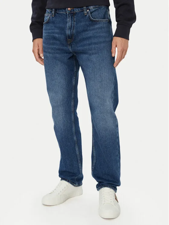 Guess Дънки M6YA31 D1292 Тъмносин Regular Fit – Мъжки straight дънки