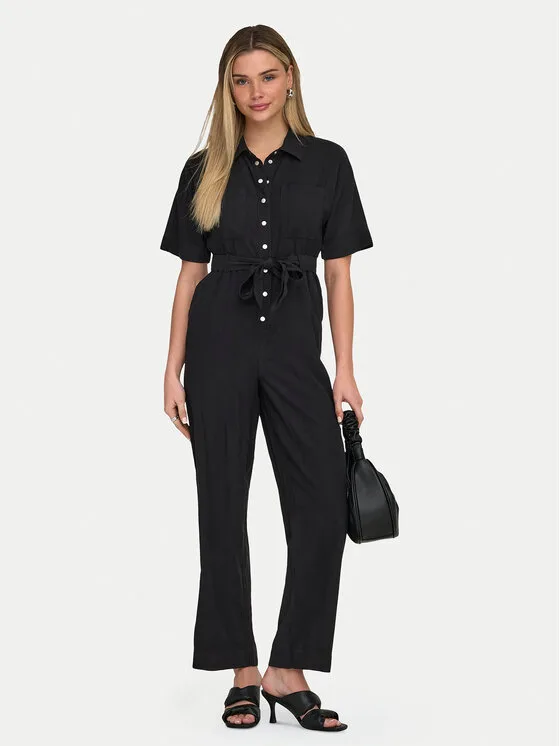 ONLY Гащеризон Laris 15364151 Черен Regular Fit – Дамски гащеризони
