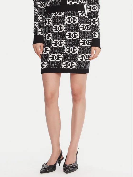 Дамска мини пола PINKO Bang A2YD черна – Черен – Дамски мини поли
