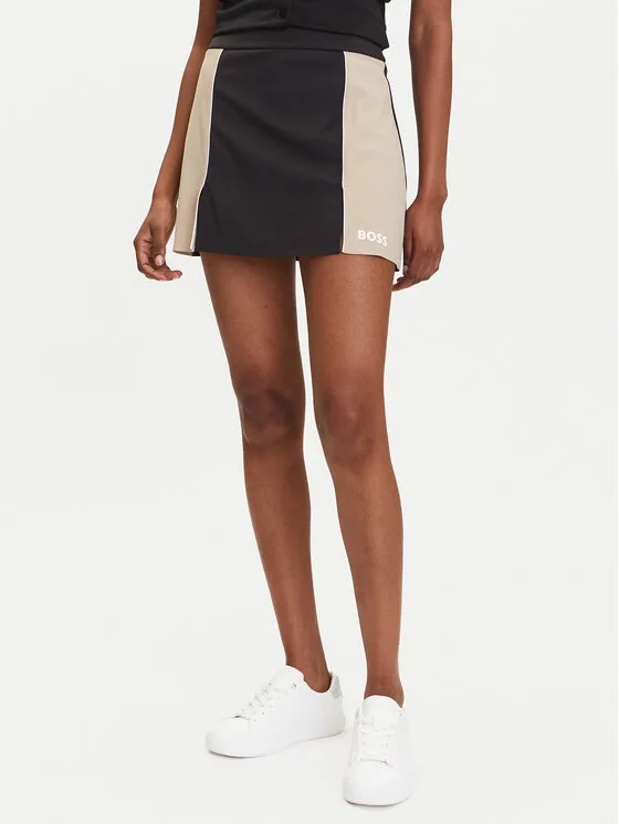 BOSS Пола-шорти 50545823 Черен Regular Fit – Дамски мини поли