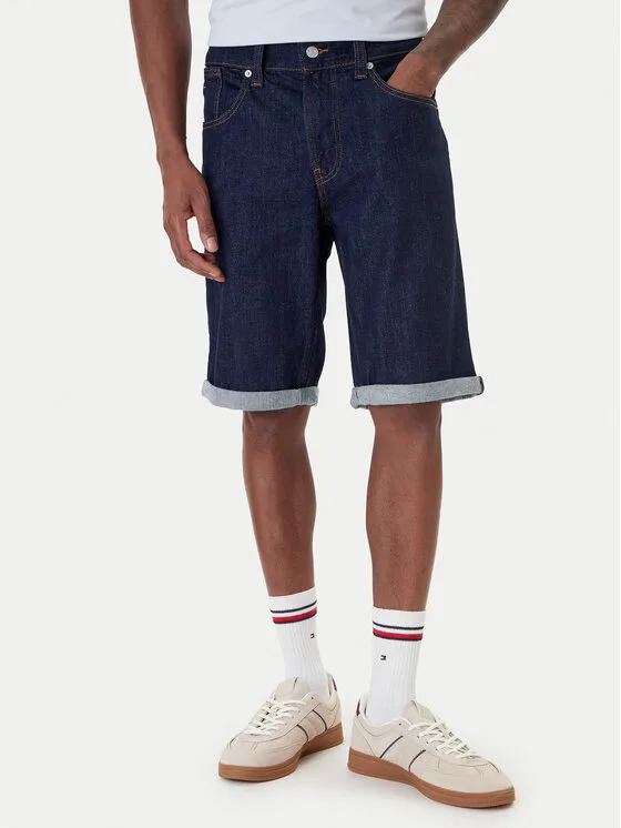 Tommy Jeans Дънкови шорти Ronnie DM0DM23067 Тъмносин Regular Fit – Мъжки дънкови шорти