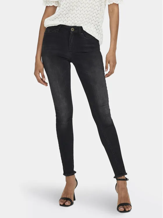 ONLY Дънки Blush 15157997 Черен Skinny Fit – Дамски skinny дънки