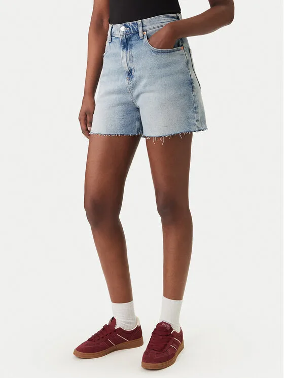 Дамски дънкови шорти Tommy Jeans DW0DW22694 светлосини